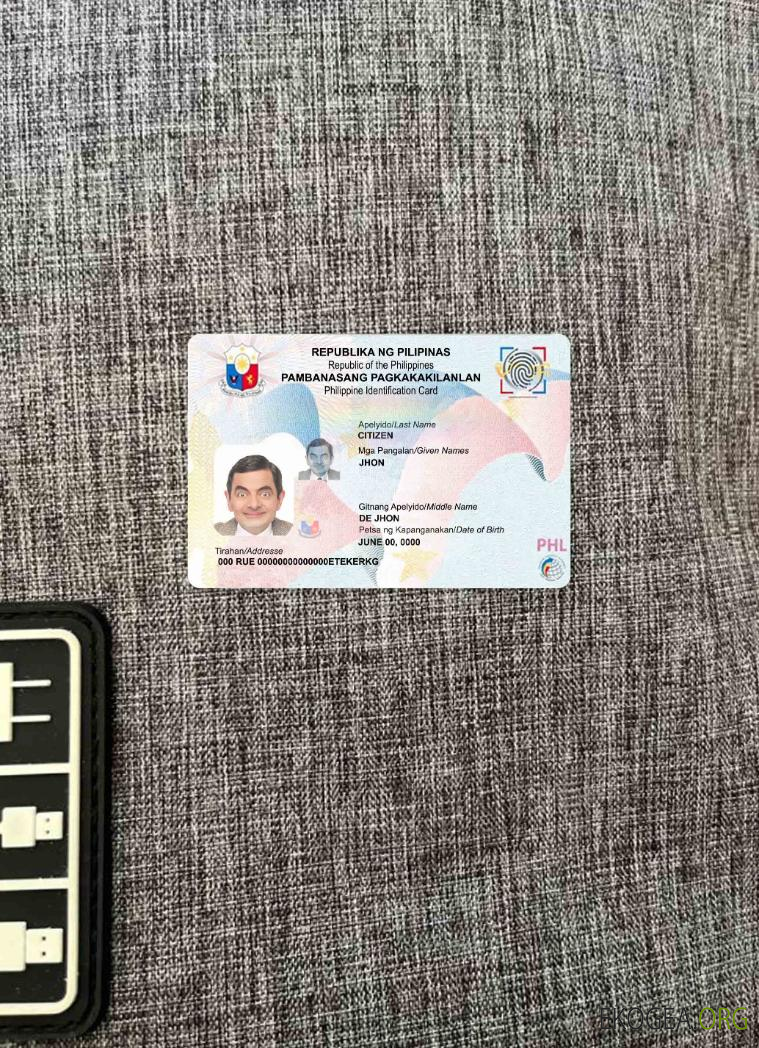 Carte d'identité des Philippines (2019   présent) photolook AVANT